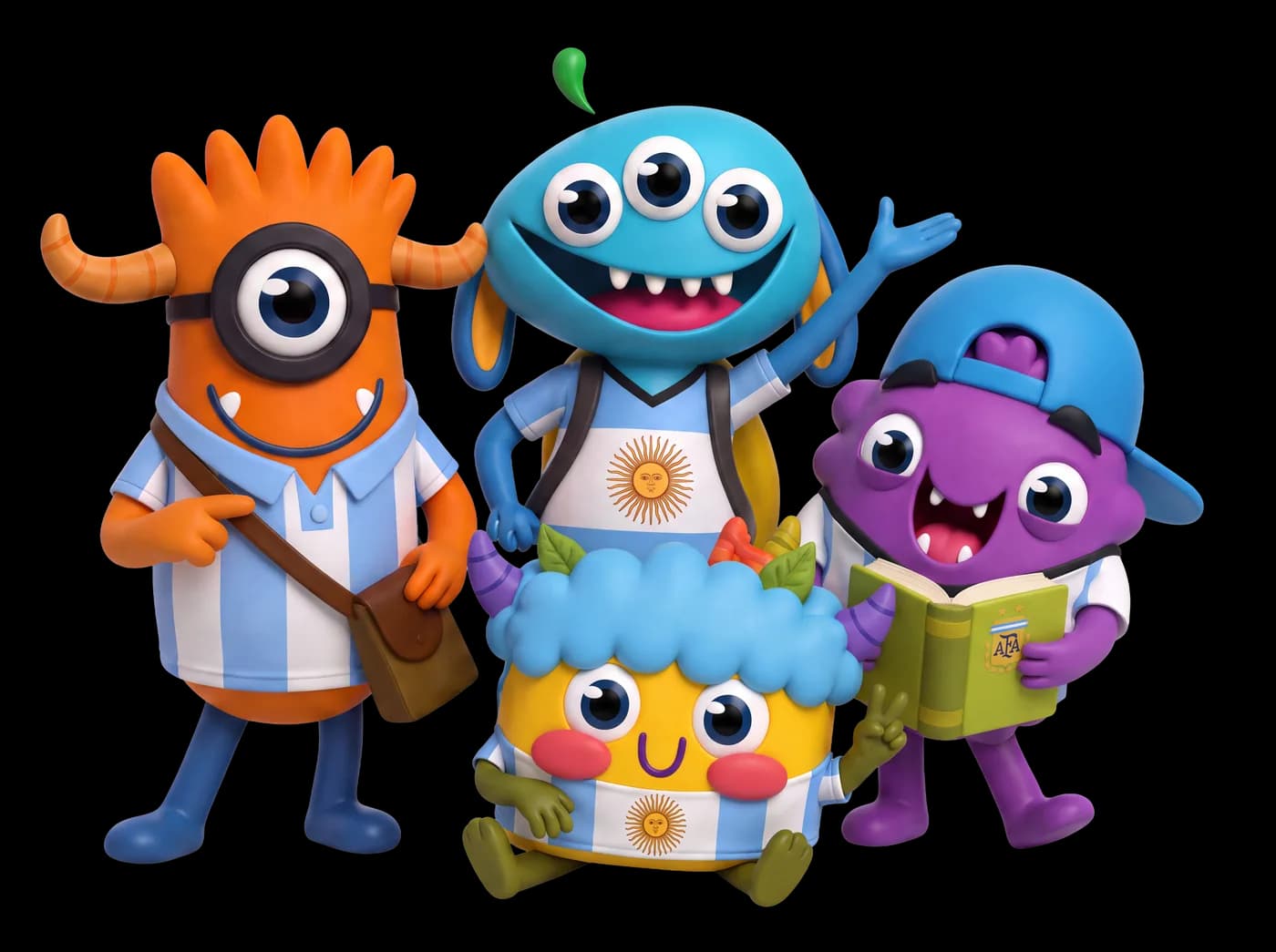 Cosmo, Nerdy, Neurito y Arcanis.